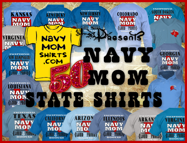 Navy Mom State Shirts in all 50 US States