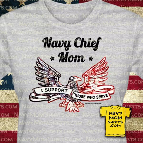 Navy Chief Mom Shirts - RWB Eagle by NavyMomShirts.com