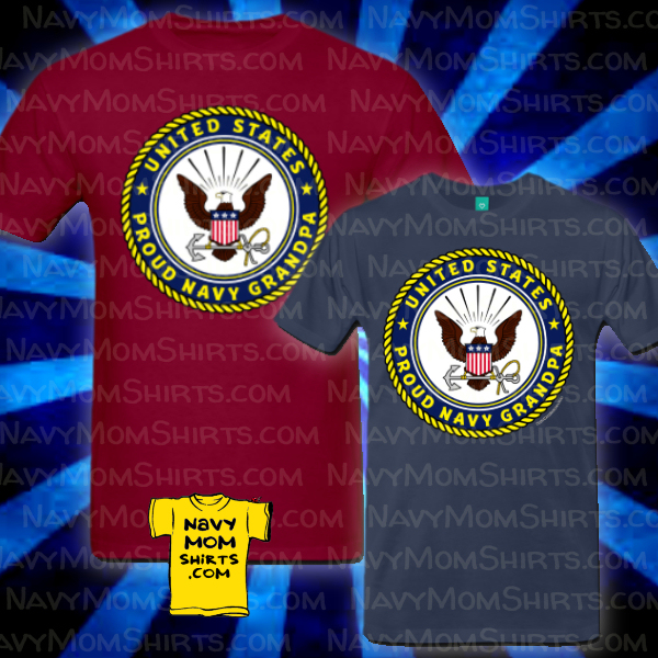 Proud Navy Grandpa Shirt by NavyMomShirts.com