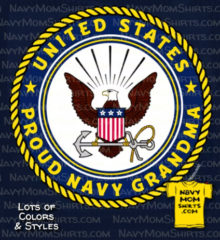 Proud Navy Grandma Shirts Eagle Emblem design by NavyMomShirts.com