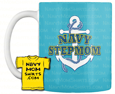 Matching Navy Stepmom Mugs by NavyMomShirts.com