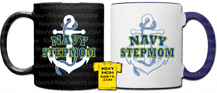 Navy StepMom Coffee Mugs by NavyMomShirts.com