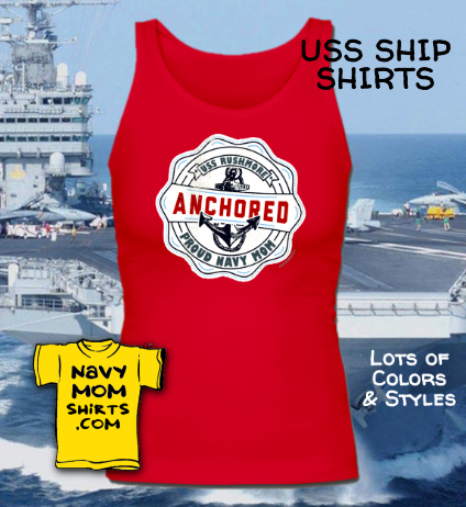 USS Rushmore LSD-47 Proud Navy Mom Shirts
