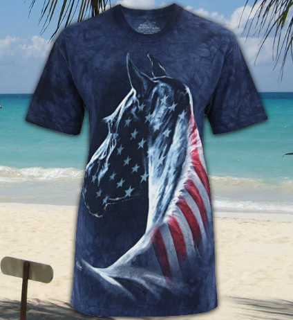 American Patriotic Horse Shirt US Flag via NavyMomShirts.com