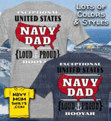 US Navy Dad Shirts Hoodies by NavyMomShirts.com