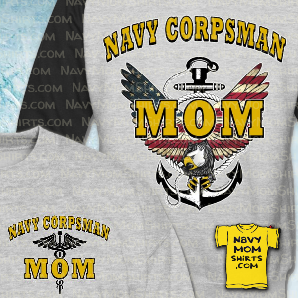 Navy Corpsman Mom Sweatshirts by NavyMomShirts.com