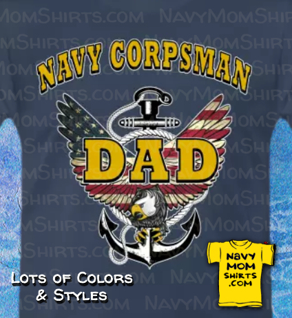Navy Corpsman Dad Sweatshirts by NavyMomShirts.com