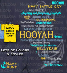 Navy Aunt Shirts Anchor Hooyah by NavyMomShirts.com