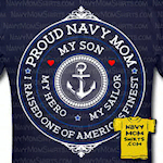 Proud Navy Mom Shirts - My Son My Hero My Sailor Shirts at NavyMomShirts.com