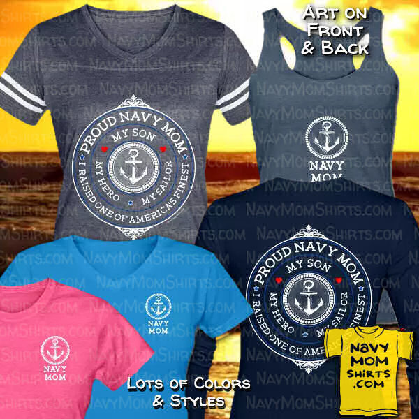 Proud Navy Mom Shirts - My Son My Hero My Sailor Shirts at NavyMomShirts.com Proud Navy Mom Shirts - My Son My Hero My Sailor Shirts at NavyMomShirts.com