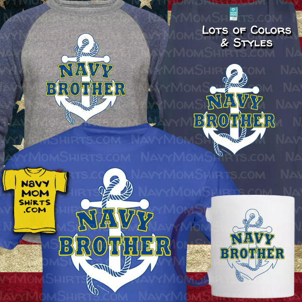 Navy Brother Shirts Mug with Anchor by NavyMomShirts.com