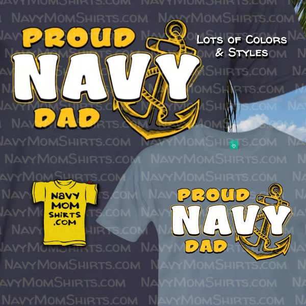 Bold Proud Navy Dad Shirts & Sweatshirts by NavyMomShirts.com