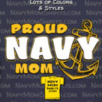 Bold Proud Navy Mom Shirts & Sweatshirts by NavyMomShirts.com