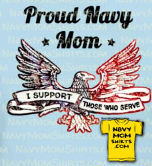 Proud Navy Mom Eagle Shirts by NavyMomShirts.com