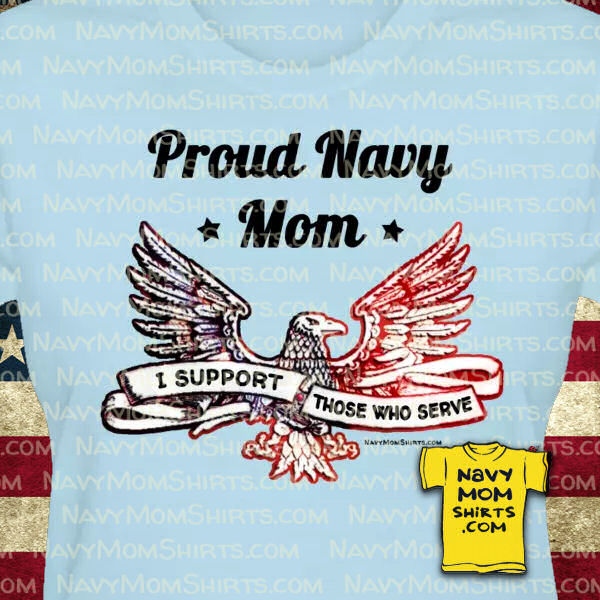 Proud Navy Mom Eagle Shirts by NavyMomShirts.com
