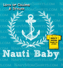 Nautical baby clothing - Nauti Baby by NavyMomShirts.com