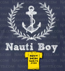 Men's nautical shirts - Nauti Boy - by NavyMomShirts.com