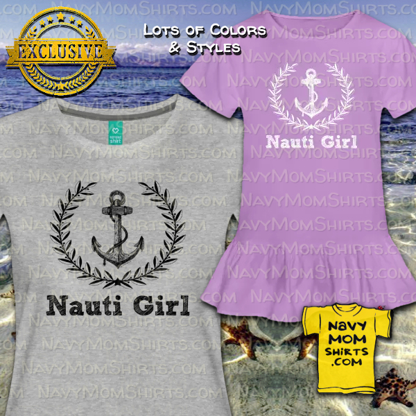 Nautical shirts for women and girls | Nauti Girl by NavyMomShirts.com
