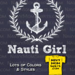 Nauti Girl Shirts - Navy Nautical Clothing by NavyMomShirts.com