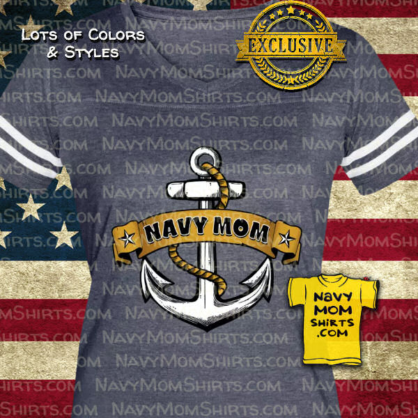 Anchor Navy Mom t shirts by NavyMomShirts.com