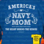 Navy Mom long sleeve t shirts - Heart heroes by NavyMomShirts.com