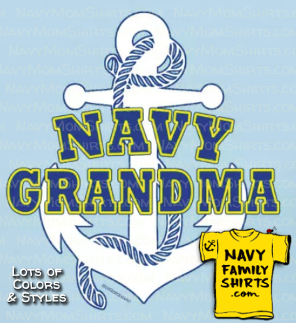 navy grandma shirt tees tshirt sweatshirt gifts personalized custom