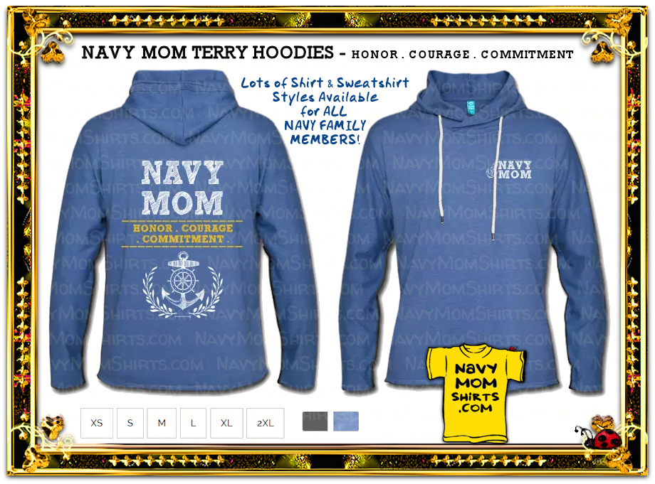 Honor Courage Commitment Shirts and Sweatshirts by NavyMomShirts.com