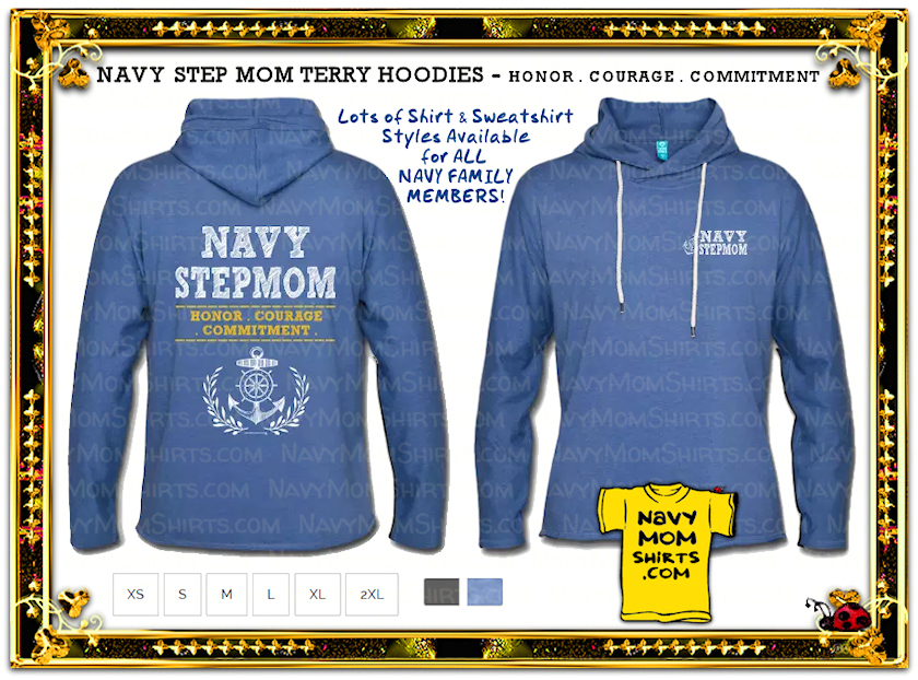 Navy Stepmom Shirts Honor Courage Commitment by NavyMomShirts.com