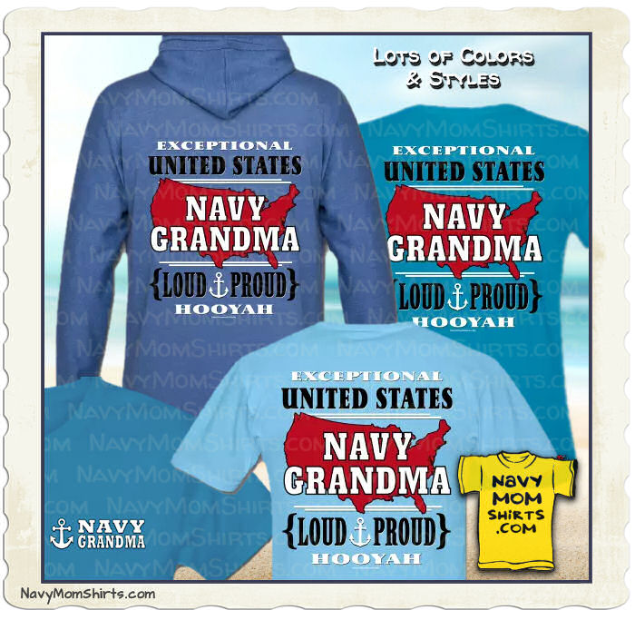 Loud and Proud Navy Grandma Shirts by NavyFamilyShirts.com