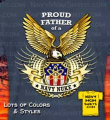 Navy Nuke Dad Shirt Big Eagle by NavyMomShirts.com