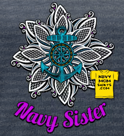 navy sister apparel zen anchor designed by NavyMomShirts.com
