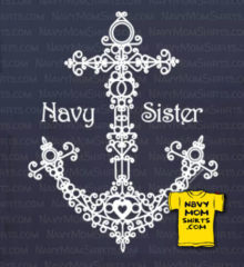 Pretty Navy Sister Anchor Shirts at NavyMomShirts.com