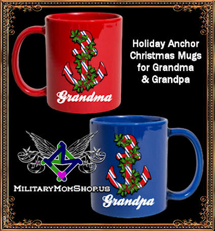 Coast Guard, Military, Navy Grandma and Grandpa Christmas Mugs at MilitaryMomShop.us