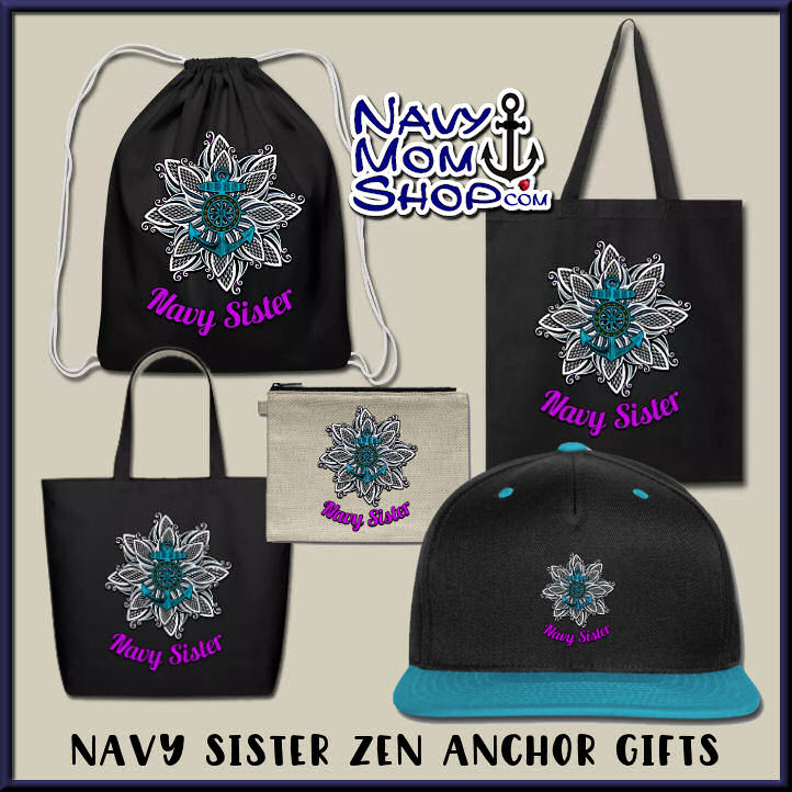 navy sister gifts Bags, Tote bags, baseball caps, backpacks, day packs, aprons