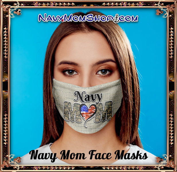 Navy Mom Face Mask