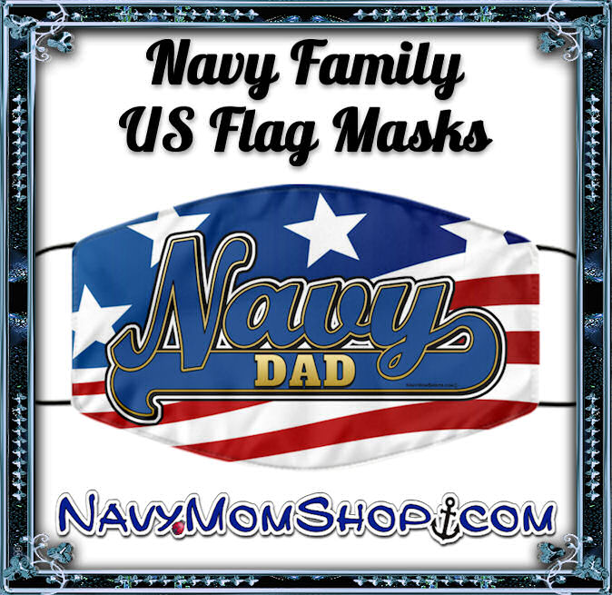 Navy Dad Face Mask - Matching US Flag Navy Family Masks