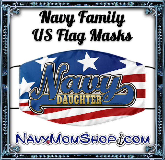 Navy Daughter Face Mask - Matching US Flag Navy Family Masks