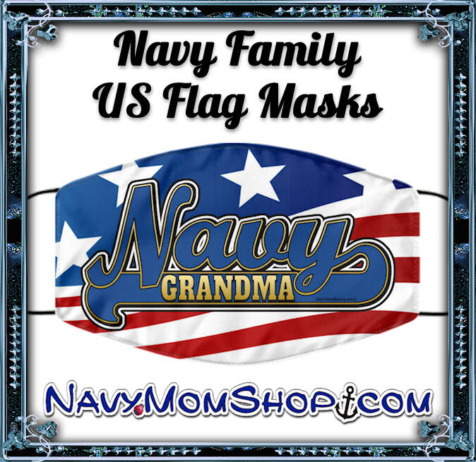 Navy Grandma Face Mask - Matching US Flag Navy Family Masks