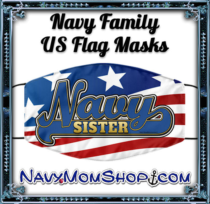 Navy Sister Face Mask - Matching US Flag Navy Family Masks