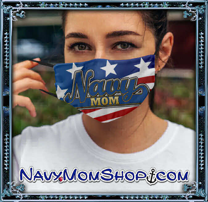 Navy Mom Face Mask - Matching US Flag Navy Family Masks