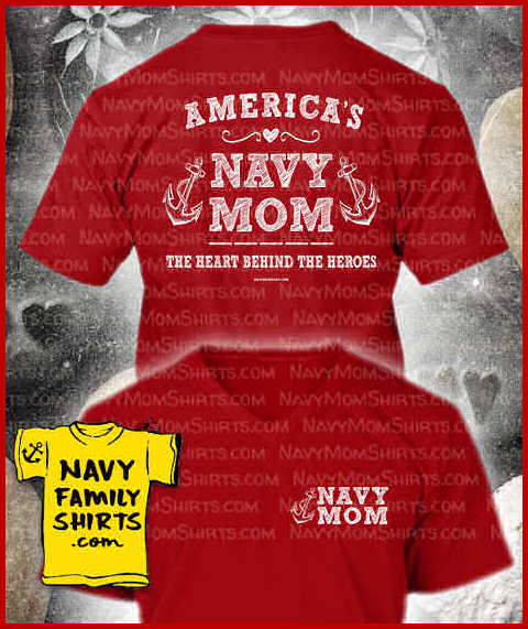 America's Heart Hero Navy Mom Red Friday Shirt by NavyFamilyShirts.com