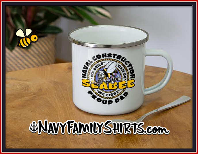 Navy Seabee Dad Camper Mug by Navy Family Shirts