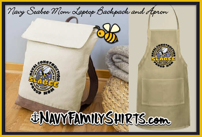 Navy Seabee Mom Totebag and Apron by Navy Family Shirts