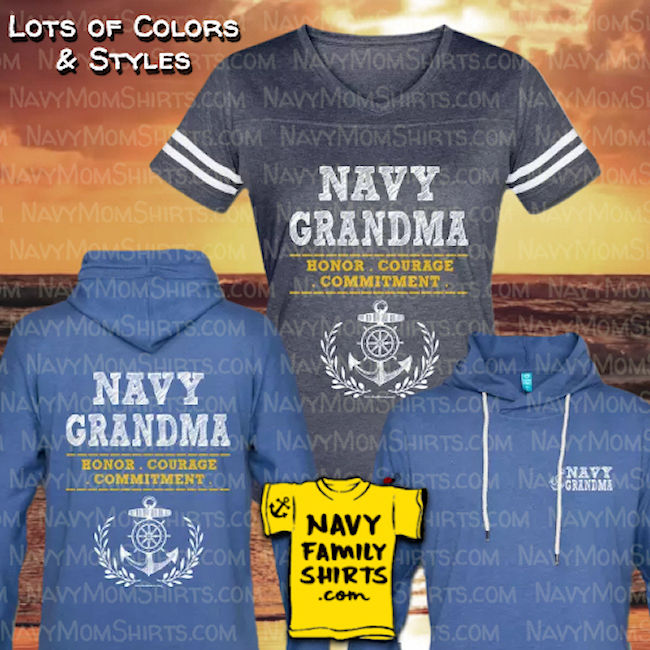 navy grandma shirt tees tshirt sweatshirt gifts personalized custom