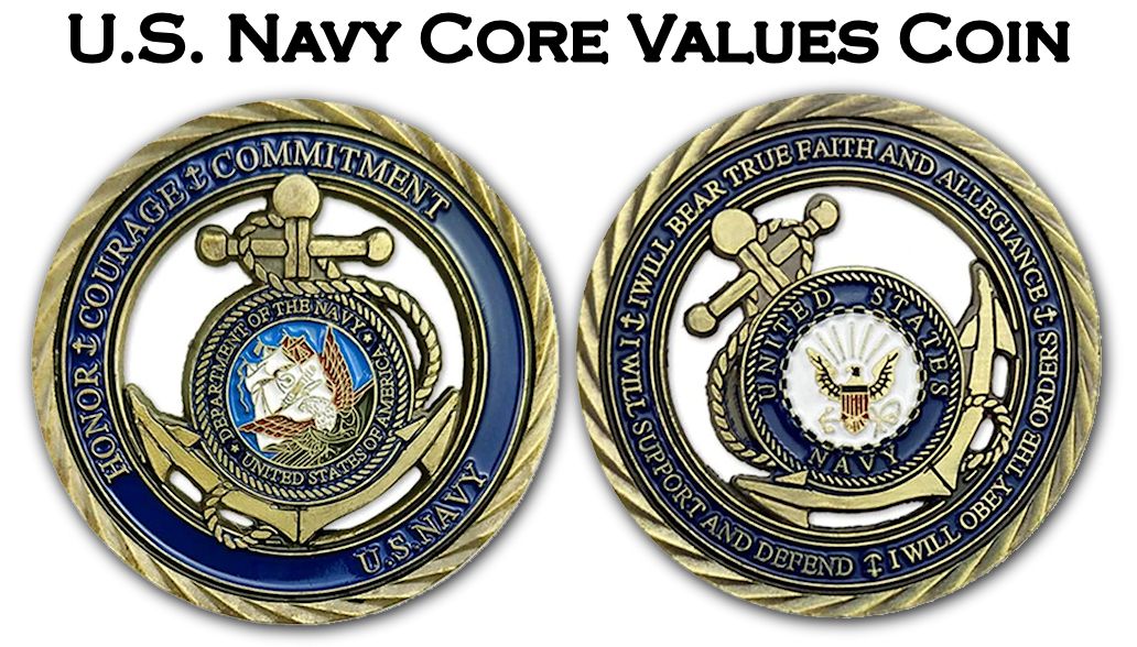 navy coins make the perfect gift for your New Sailor! navy graduation gifts